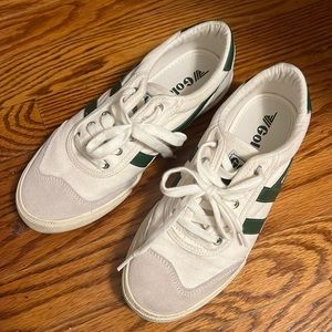 Gola women’s sneakers. Worn once. Size 8. White and Forest Green